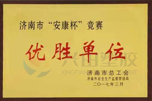 濟(jì)南市“安康杯”競(jìng)賽優(yōu)勝單位(2017年)